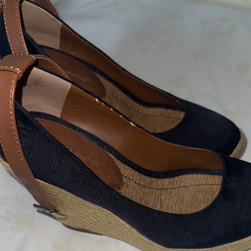 Bcbgeneration Navy Blue And Brown Espadrilles - image 3